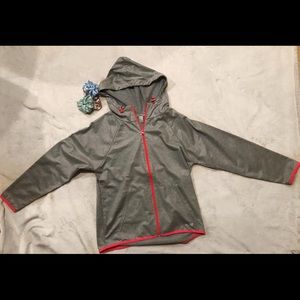 Silver and neon pink wind breaker!